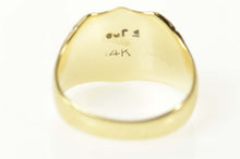 Load image into Gallery viewer, 14K 1930's Shield Monogram Engravable Ornate Ring Size 7.25 Yellow Gold