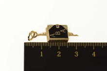Load image into Gallery viewer, 14K Alpha Beta Alpha Library Fraternity Book Charm/Pendant Yellow Gold