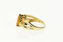 Load image into Gallery viewer, 10K Pear Citrine Diamond Statement Bypass Ring Size 7.25 Yellow Gold