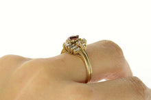 Load image into Gallery viewer, 14K Ctw Ruby Diamond Bridal Set Engagement Ring Size 8.75 Yellow Gold