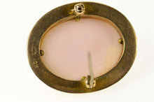 Load image into Gallery viewer, 14K Ornate Carved Shell Cameo Victorian Pin/Brooch Yellow Gold