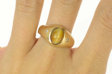 Load image into Gallery viewer, 14K Retro Ornate Tiger's Eye Men's Statement Ring Size 11.5 Yellow Gold