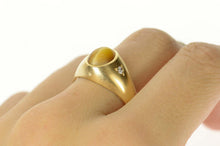 Load image into Gallery viewer, 14K Retro Ornate Tiger's Eye Men's Statement Ring Size 11.5 Yellow Gold