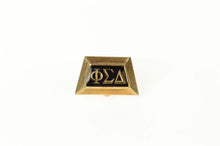 Load image into Gallery viewer, 10K Phi Sigma Delta Black Enamel 1930's Lapel Pin/Brooch Yellow Gold