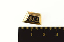 Load image into Gallery viewer, 10K Phi Sigma Delta Black Enamel 1930's Lapel Pin/Brooch Yellow Gold
