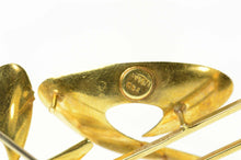 Load image into Gallery viewer, 18K Retro Sodalite Wavy Abstract Statement Pin/Brooch Yellow Gold