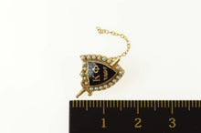 Load image into Gallery viewer, 10K Kappa Phi Christian Sorority Pearl Lapel Pin/Brooch Yellow Gold