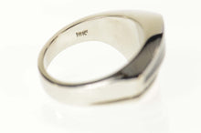 Load image into Gallery viewer, 14K Diamond Black Onyx Squared Designer Bernard Passman Statement Ring Size 6.25 White Gold