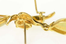 Load image into Gallery viewer, 18K Natural Opal Dangle Ornate Statement Earrings Yellow Gold