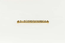 Load image into Gallery viewer, 14K Victorian Cornflower Sapphire Seed Pearl Bar Pin/Brooch Yellow Gold