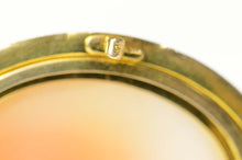 Load image into Gallery viewer, 10K Victorian Lady Cameo Etched Bezel Pin/Brooch Yellow Gold