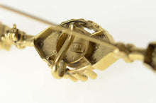 Load image into Gallery viewer, 14K Ornate Victorian Pearl Statement Bar Pin/Brooch Yellow Gold