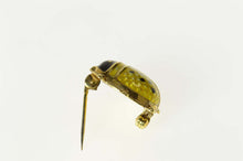 Load image into Gallery viewer, 14K Black & Yellow Enamel Lady Bug Life Symbol Pin/Brooch Yellow Gold