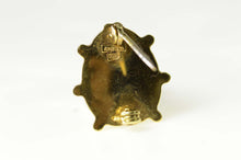 Load image into Gallery viewer, 14K Black & Yellow Enamel Lady Bug Life Symbol Pin/Brooch Yellow Gold
