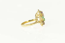 Load image into Gallery viewer, 14K Garnet Emerald Amethyst Opal Butterfly Ring Size 6.25 Yellow Gold