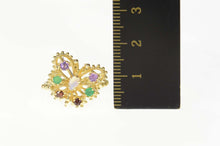 Load image into Gallery viewer, 14K Garnet Emerald Amethyst Opal Butterfly Ring Size 6.25 Yellow Gold