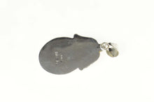 Load image into Gallery viewer, Sterling Silver Navajo Pink Agate Leaf Floral Ornate Pendant