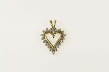 Load image into Gallery viewer, 14K Heart Diamond Love Symbol Valentine Pendant Yellow Gold