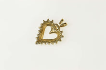 Load image into Gallery viewer, 14K Heart Diamond Love Symbol Valentine Pendant Yellow Gold
