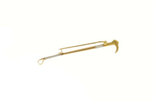 Load image into Gallery viewer, 14K Ornate Carved Antler Handle Riding Crop Pin/Brooch Yellow Gold