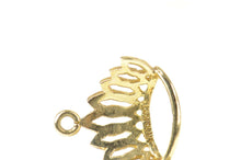 Load image into Gallery viewer, 14K Crown Textured Tiara Royalty Princess Charm/Pendant Yellow Gold