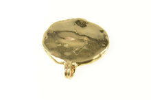 Load image into Gallery viewer, 14K Ornate Textured Crab Cancer Zodiac Symbol Pendant Yellow Gold