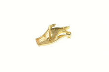 Load image into Gallery viewer, 14K Diamond Textured Hand Ornate Lapel Pin/Brooch Yellow Gold