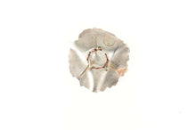 Load image into Gallery viewer, Sterling Silver Artisan Ornate Dogwood Flower Coral Gold Pendant