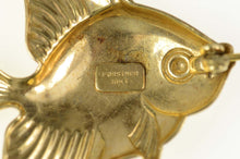 Load image into Gallery viewer, 10K Angel Fish Retro Statement Pin/Brooch Yellow Gold