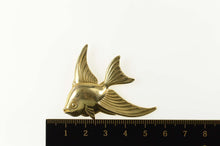 Load image into Gallery viewer, 10K Angel Fish Retro Statement Pin/Brooch Yellow Gold