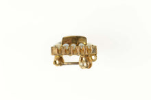 Load image into Gallery viewer, 10K Alpha Sigma Alpha Seed Pearl Enamel Lapel Pin/Brooch Yellow Gold
