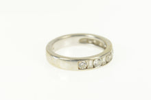 Load image into Gallery viewer, 14K 1.10 Ctw Baguette Round Diamond Wedding Band Ring Size 6.5 White Gold