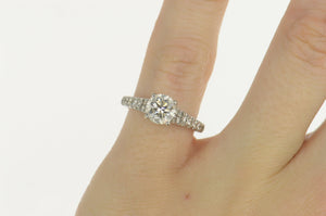 14K 1.50 Ctw Classic Diamond Cathedral Engagement Ring Size 5.5 White Gold