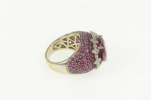 Load image into Gallery viewer, 18K 13.59 Ctw Pink Tourmaline Sapphire Diamond Ring Size 7.5 Yellow Gold