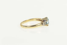 Load image into Gallery viewer, 10K 1940's Syn. Blue Topaz Cubic Zirconia Accent Ring Size 4.25 Yellow Gold