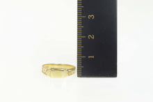 Load image into Gallery viewer, 14K Monogram Scroll Swirl Retro Squared Ring Size 4.75 Yellow Gold