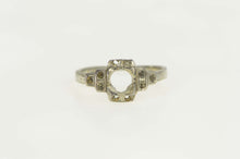 Load image into Gallery viewer, 18K Art Deco Round 4.8mm Engagement Setting Ring Size 6 White Gold