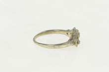 Load image into Gallery viewer, 18K Art Deco Round 4.8mm Engagement Setting Ring Size 6 White Gold