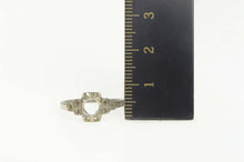 Load image into Gallery viewer, 18K Art Deco Round 4.8mm Engagement Setting Ring Size 6 White Gold