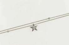 Load image into Gallery viewer, 10K 0.25 Ctw Diamond Star Astrology Space Chain Necklace 17.75" White Gold