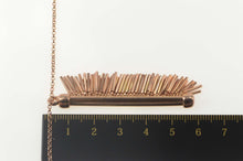 Load image into Gallery viewer, Sterling Silver Rose Bar Fringe Tassel Drop Chain Necklace 17.75-19"
