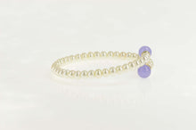 Load image into Gallery viewer, 14K Lilac Jade Pearl Bypass Statement Bangle Bracelet 6.5" Yellow Gold