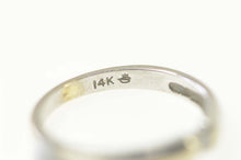 Load image into Gallery viewer, 14K Diamond Inset Band Simple Promise Ring Size 5 White Gold