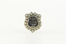Load image into Gallery viewer, 10K Phi Kappa Psi Fraternity Enamel Seed Pearl Pin/Brooch White Gold