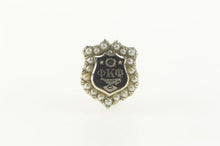 Load image into Gallery viewer, 10K Phi Kappa Psi Fraternity Enamel Seed Pearl Pin/Brooch White Gold