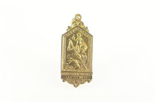 Load image into Gallery viewer, 14K St. Christopher Protect Us Catholic Christian Charm/Pendant Yellow Gold