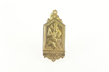 Load image into Gallery viewer, 14K St. Christopher Protect Us Catholic Christian Charm/Pendant Yellow Gold