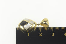 Load image into Gallery viewer, 14K Black Onyx Mother of Pearl Inlay Geometric Pendant Yellow Gold