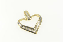 Load image into Gallery viewer, 10K 0.20 Ctw Diamond Baguette Heart Symbol Pendant Yellow Gold
