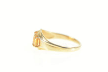 Load image into Gallery viewer, 14K Oval Citrine Three Stone Classic Statement Ring Size 5.75 Yellow Gold
